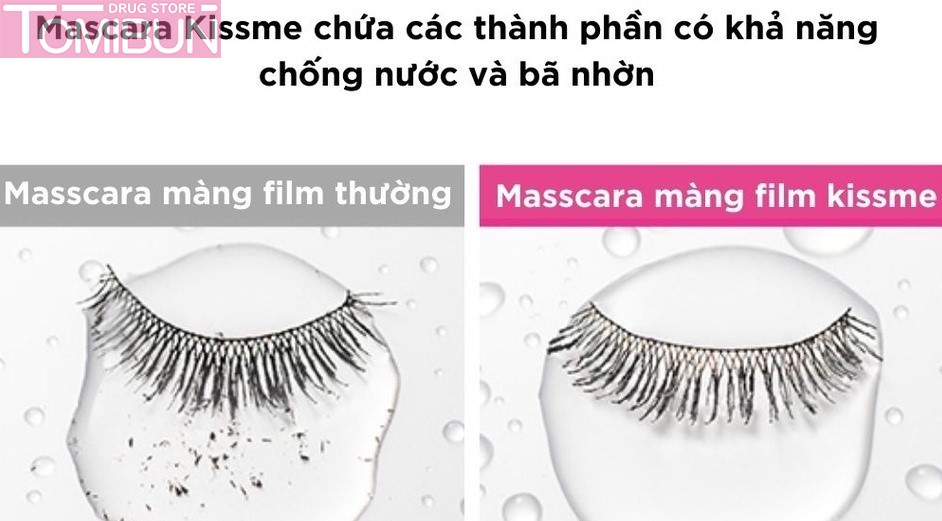 MASCARA KISSME LÀM CONG MI MÀU ĐEN TUYỀN (ĐẦU CHUỐT TO VÀ CONG) 4.5G MICRO MASCARA ADVANCED FILM 01 JET BLACK BLACK